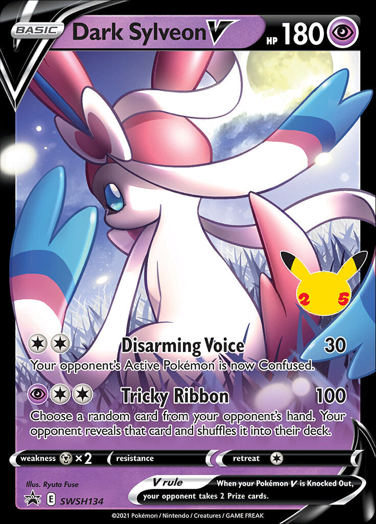 Dark Sylveon V (SWSH134) (Jumbo Card) [Sword & Shield: Black Star Promos]