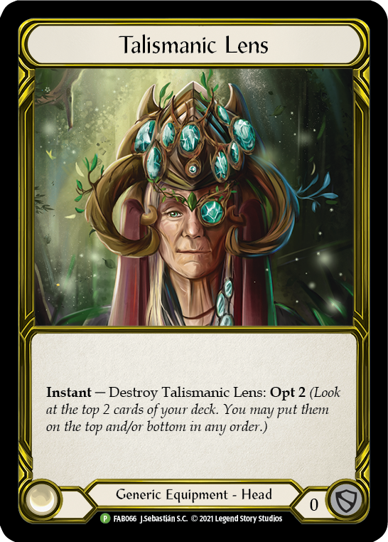 Talismanic Lens (Golden) [FAB066] (Promo)  Cold Foil