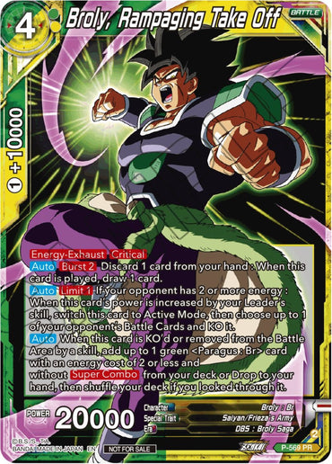 Broly, Rampaging Take Off (Zenkai Series Tournament Pack Vol.6) (P-569) [Tournament Promotion Cards]