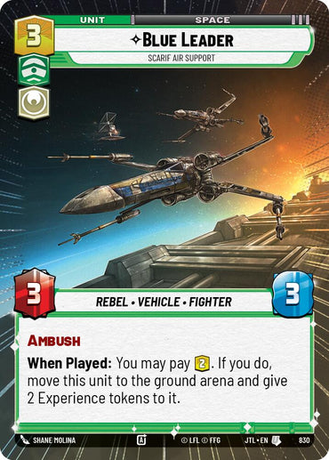 Blue Leader - Scarif Air Support (830) (Hyperspace Foil) (830) [Jump to Lightspeed]