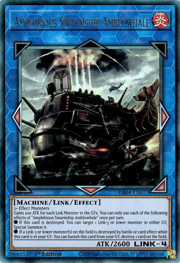 Amphibious Swarmship Amblowhale [RA04-EN077] Prismatic Ultimate Rare
