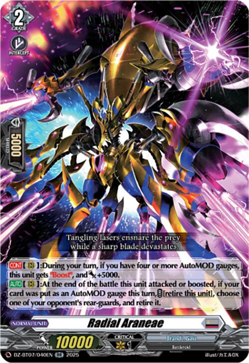 Radial Araneae (DZ-BT07/040EN) [Moon Fangs & Cerulean Blaze]