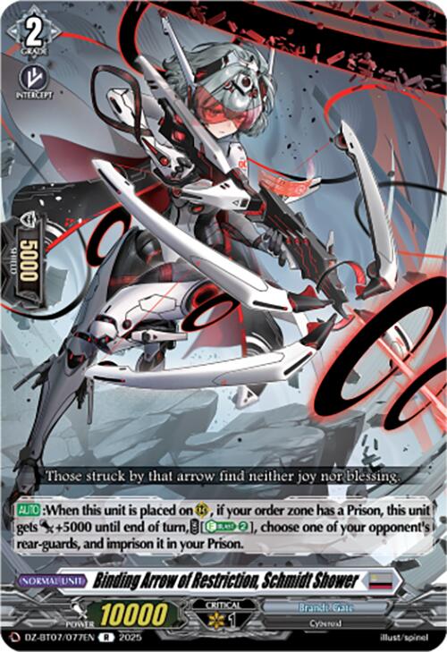 Binding Arrow of Restriction, Schmidt Shower (DZ-BT07/077EN) [Moon Fangs & Cerulean Blaze]