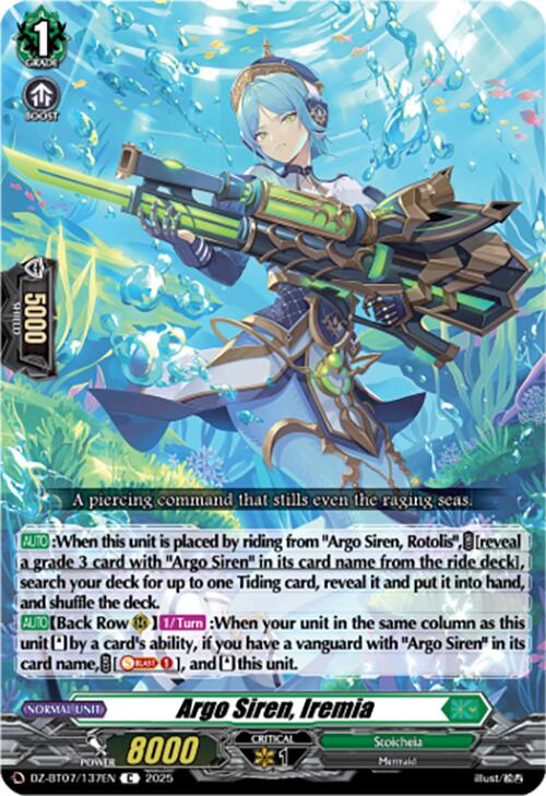 Argo Siren, Iremia (DZ-BT07/137EN) [Moon Fangs & Cerulean Blaze]