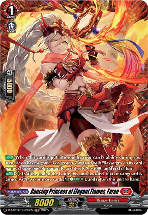 Dancing Princess of Elegant Flames, Faren (DZ-BT07/FR05EN) [Moon Fangs & Cerulean Blaze]