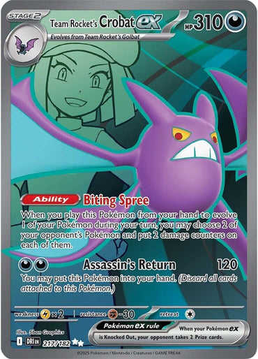 Team Rocket's Crobat ex (217/182) [Scarlet & Violet: Destined Rivals]