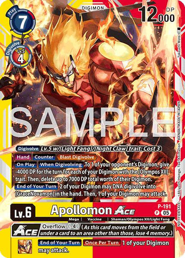 Apollomon ACE [P-191] (Store Tournament 2025 Vol.3 Participation Pack) [Promotional Cards]