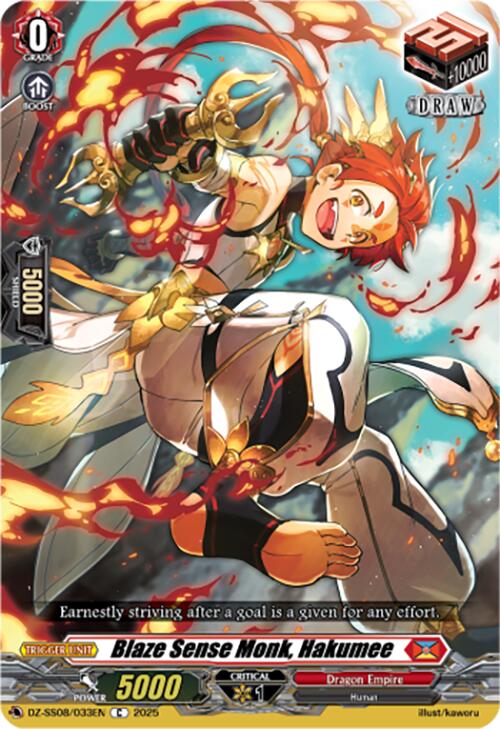 Blaze Sense Monk, Hakumee (DZ-SS08/033EN) [Festival Booster 2025]