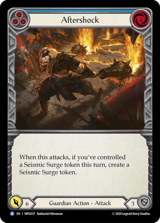 Aftershock (Blue) [MPG037] (Mastery Pack Guardian)  Rainbow Foil