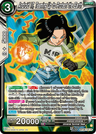 Android 17, Teaming Up to Protect the Earth (BT28-121) [Prismatic Clash]
