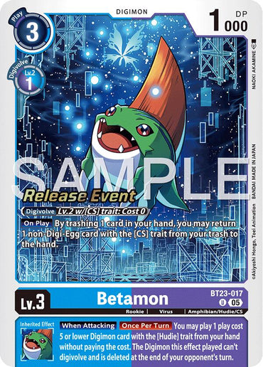 Betamon [BT23-017] [Hackers' Slumber Release Event Cards]