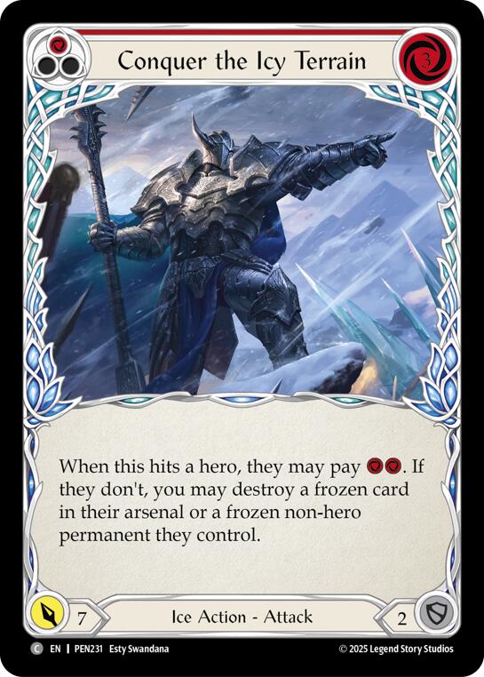 Conquer The Icy Terrain (Red) (Regular) [PEN231] (Compendium of Rathe)