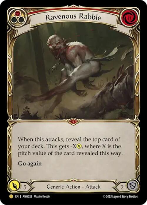 Ravenous Rabble (Red) (Gold) [ANQ029] (Compendium of Rathe - Antiquity Pack)