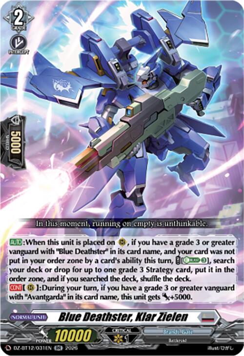 Blue Deathster, Klar Zielen (DZ-BT12/031EN) [Chasm of Lost Souls]