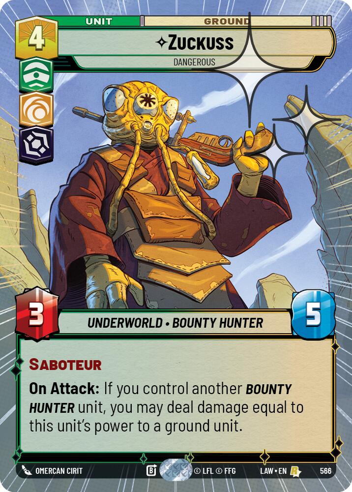 Zuckuss - Dangerous (566) (Hyperspace Foil) (566) [A Lawless Time]