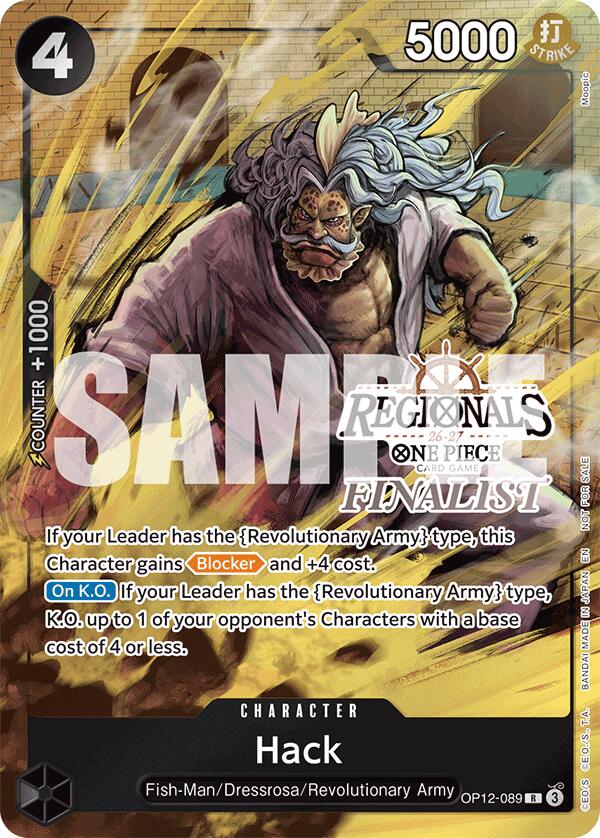 Hack (Regionals Finalist Card Set 26-27) [One Piece Promotion Cards]