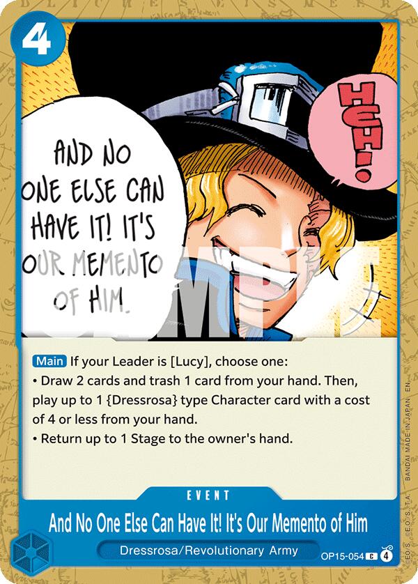 And No One Else Can Have It! It's Our Memento of Him [Adventure on Kami's Island]