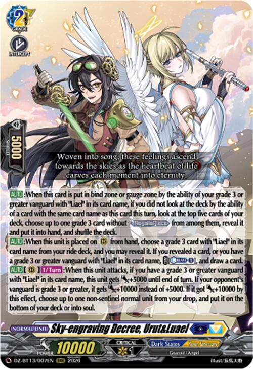 Sky-engraving Decree, Urut&Luael (DZ-BT13/007EN) [Parallactic Clash]