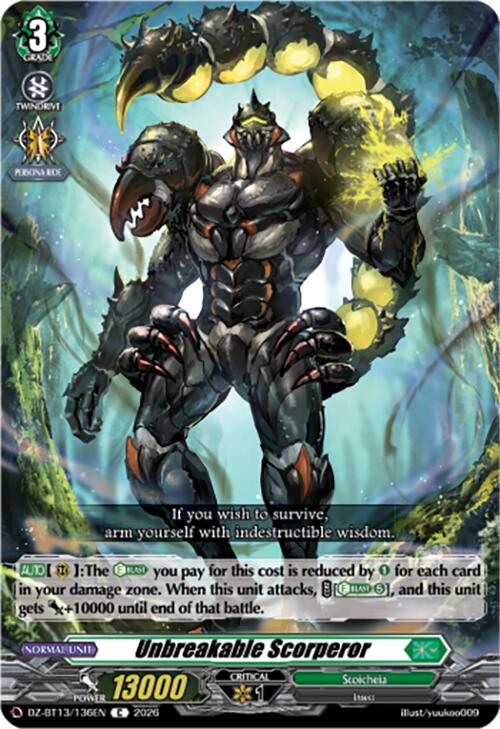 Unbreakable Scorperor (DZ-BT13/136EN) [Parallactic Clash]