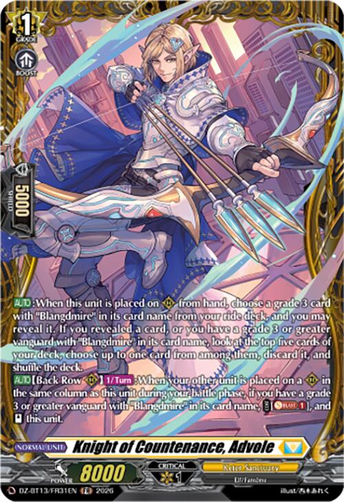 Knight of Countenance, Advole (DZ-BT13/FR31EN) [Parallactic Clash]