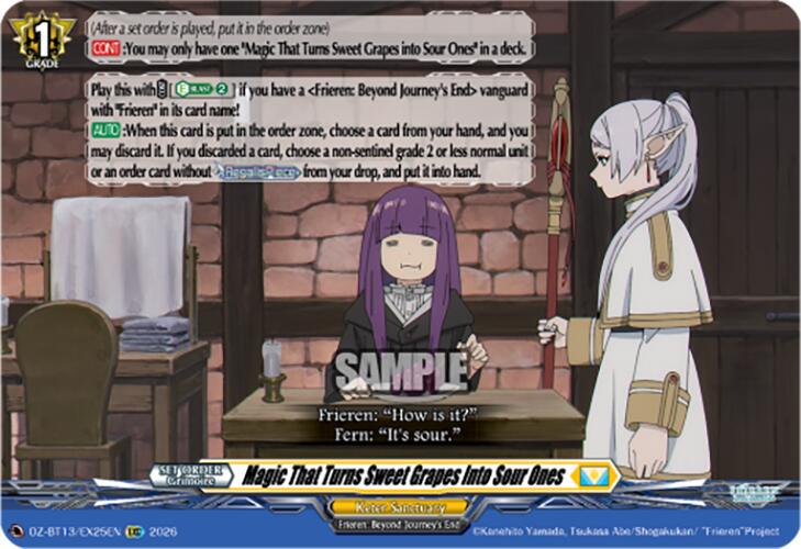 Magic That Turns Sweet Grapes Into Sour Ones (DZ-BT13/EX25EN) [Parallactic Clash]