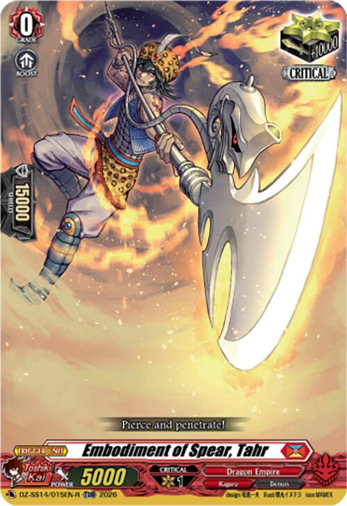 Embodiment of Spear, Tahr (TDR) (DZ-SS14/015EN-R) [Dragonic Overlord Start Deck]