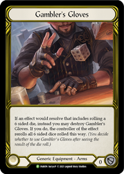 Gambler's Gloves (Golden) [FAB074] (Promo)  Cold Foil