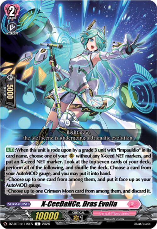 X-CeeDaNCe, Dras Evolia (DZ-BT14/119EN) [Envoys of the Crimson Moon]
