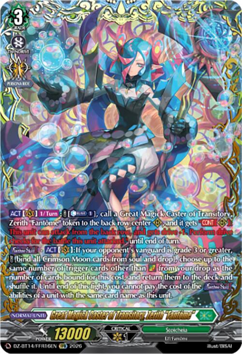 Great Magick Caster of Transitory, Zerith "Fantome" (DZ-BT14/FFR16EN) [Envoys of the Crimson Moon]