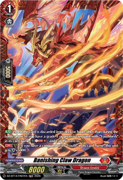 Banishing Claw Dragon (DZ-BT14/FR07EN) [Envoys of the Crimson Moon]