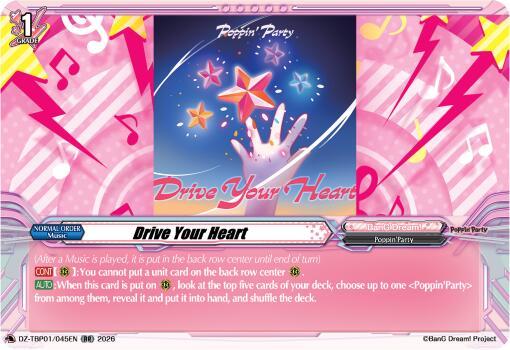 Drive Your Heart (DZ-TBP01/045EN) [BanG Dream! Girls Band Party!]