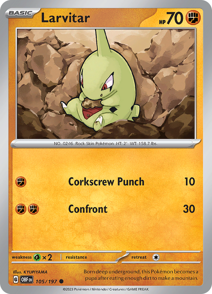 Larvitar (105/197) [Scarlet & Violet: Obsidian Flames]