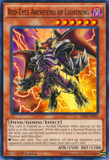 Red-Eyes Archfiend of Lightning [LDK2-ENJ03] Common