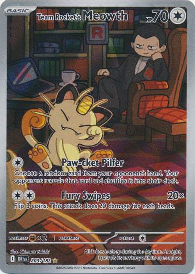 Team Rocket's Meowth (203/182) [Scarlet & Violet: Destined Rivals]