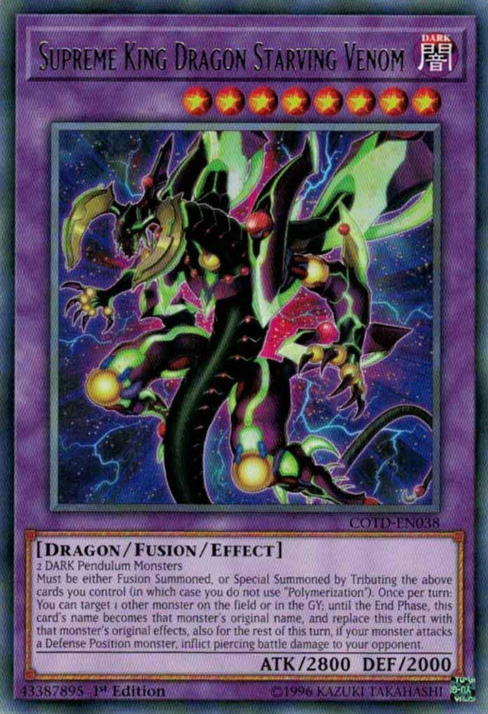 Supreme King Dragon Starving Venom [COTD-EN038] Rare