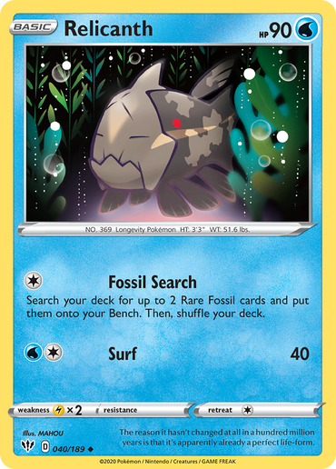 Relicanth (040/189) [Sword & Shield: Darkness Ablaze]