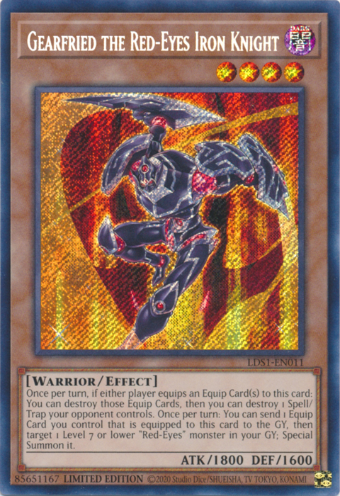 Gearfried the Red-Eyes Iron Knight [LDS1-EN011] Secret Rare