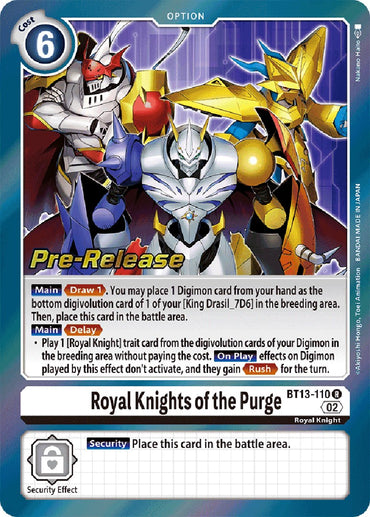 Royal Knights of the Purge [BT13-110] [Versus Royal Knight Booster Pre-Release Cards]