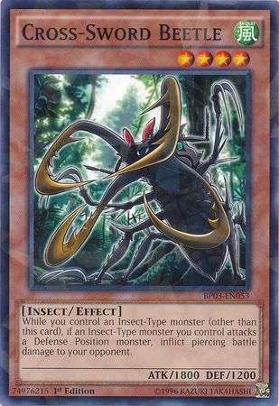 Cross-Sword Beetle [BP03-EN053] Shatterfoil Rare