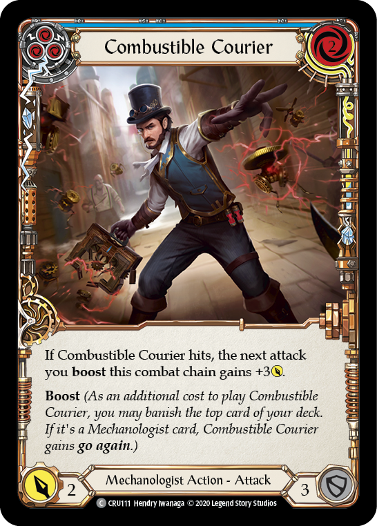 Combustible Courier (Blue) [CRU111] (Crucible of War)  1st Edition Normal