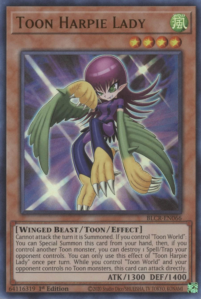 Toon Harpie Lady [BLCR-EN066] Ultra Rare