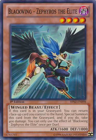 Blackwing - Zephyros the Elite [BP02-EN098] Mosaic Rare