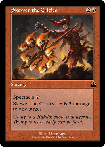 Skewer the Critics (Retro Frame) [Ravnica Remastered]