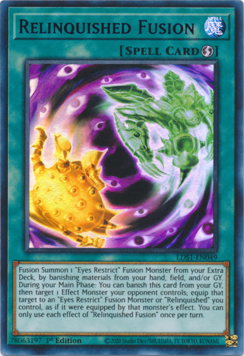 Relinquished Fusion (Blue) [LDS1-EN049] Ultra Rare