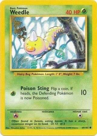 Weedle (69/102) [Base Set Unlimited]