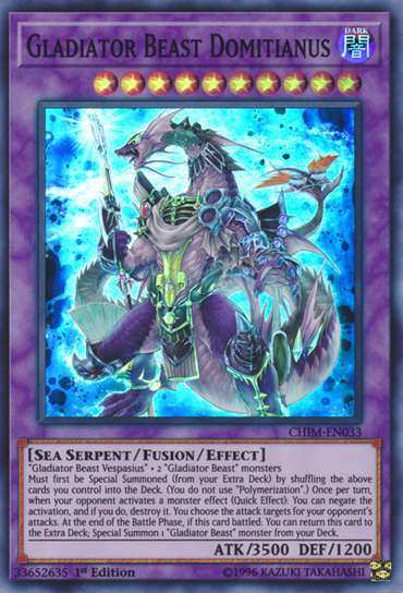 Gladiator Beast Domitianus [CHIM-EN033] Super Rare