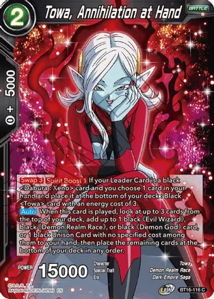 Towa, Annihilation at Hand (BT16-116) [Realm of the Gods]