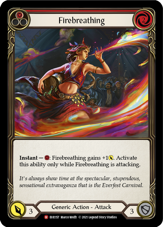 Firebreathing [EVR157] (Everfest)  1st Edition Rainbow Foil