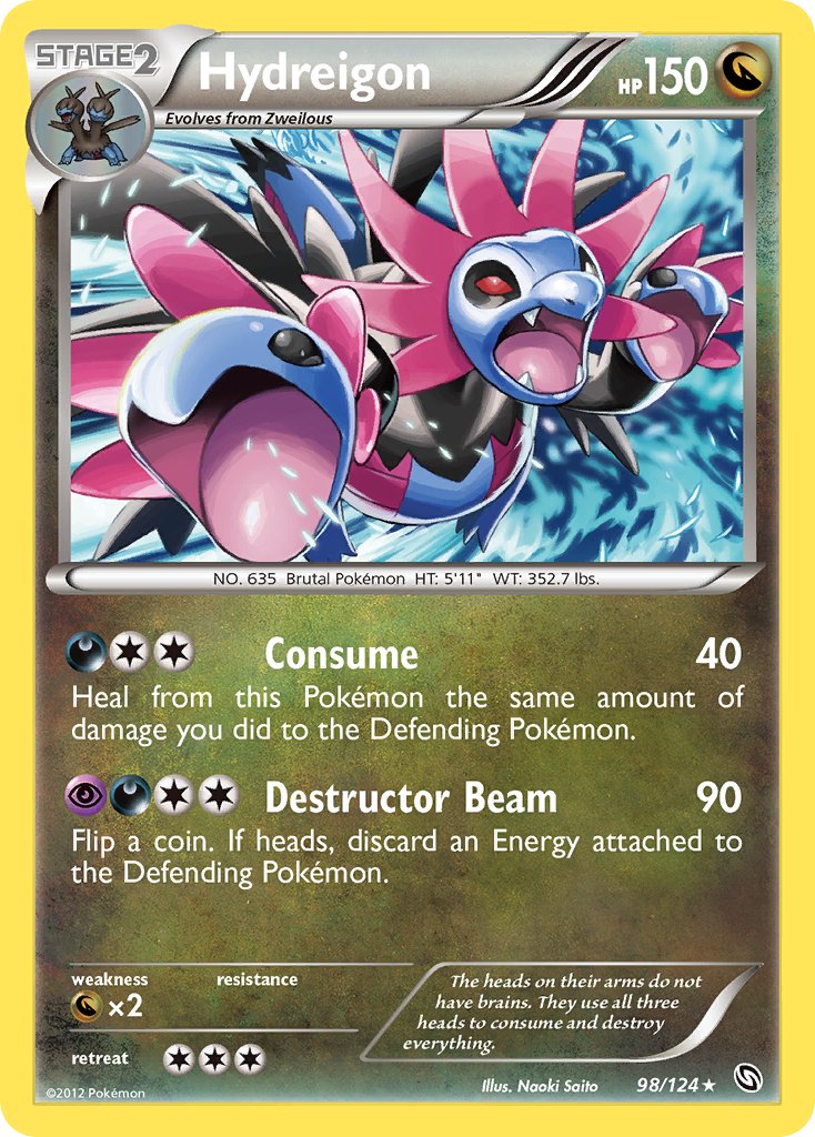 Hydreigon (98/124) (Cracked Ice Holo) (Theme Deck Exclusive) [Black & White: Dragons Exalted]