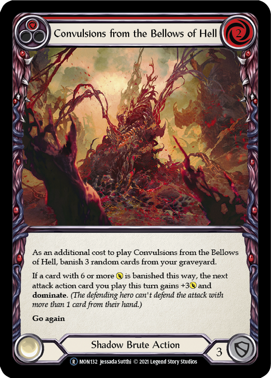 Convulsions from the Bellows of Hell (Red) [U-MON132-RF] (Monarch Unlimited)  Unlimited Rainbow Foil